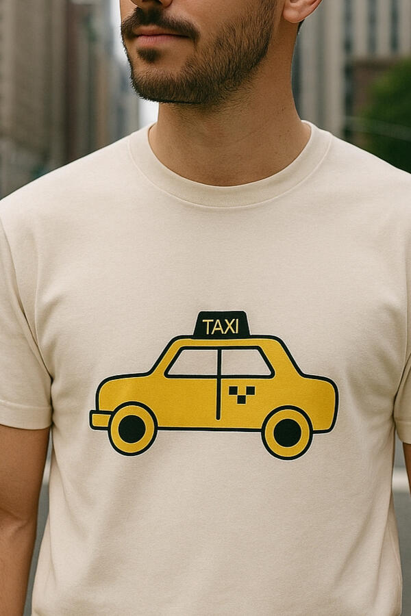 Nomadro limited edition travel T-shirt – minimalist design New York Taxi – only 10 made